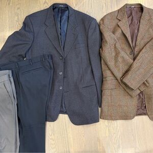 Men's Classic Blazer Set - Black and Brown